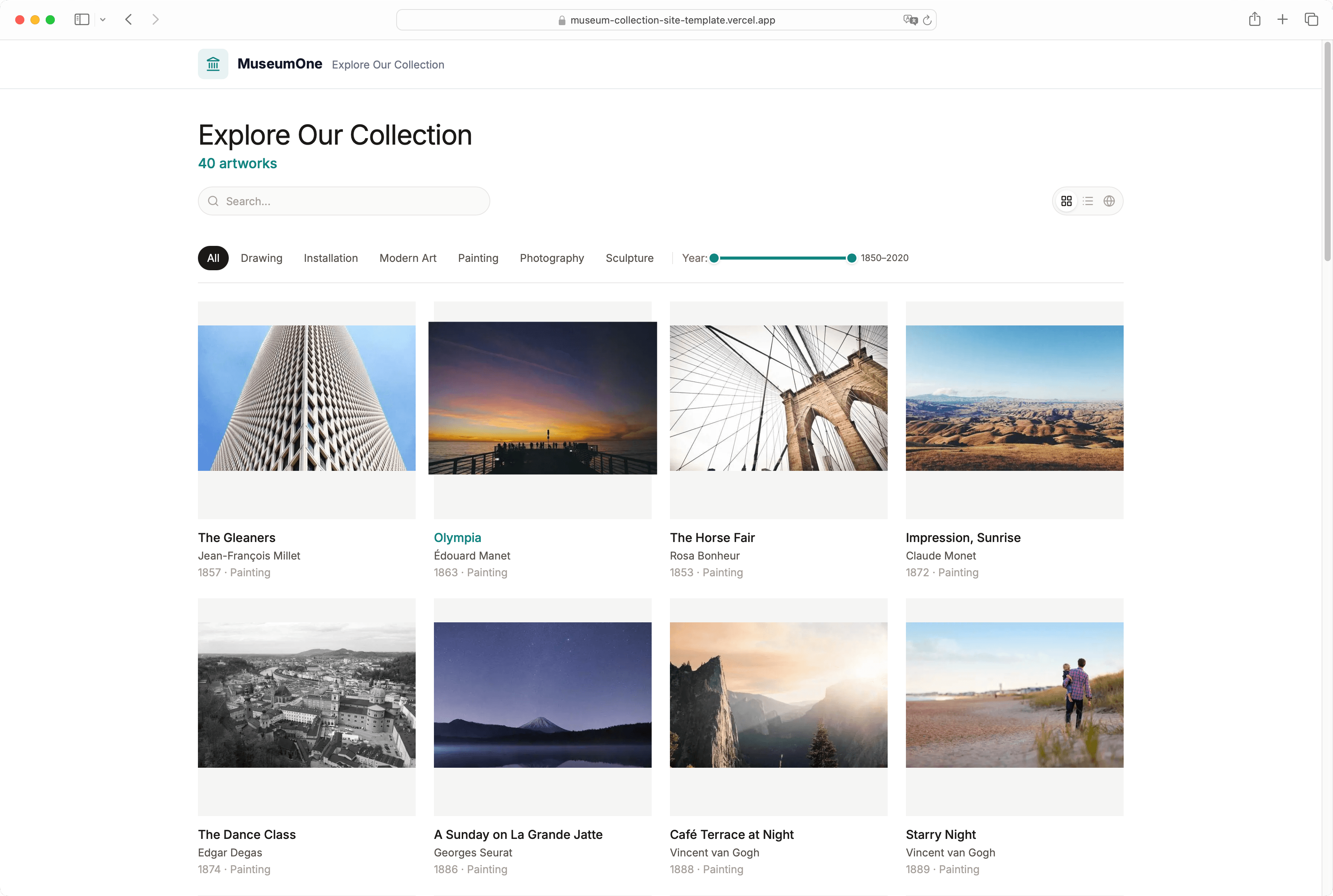 Museum Collection Website