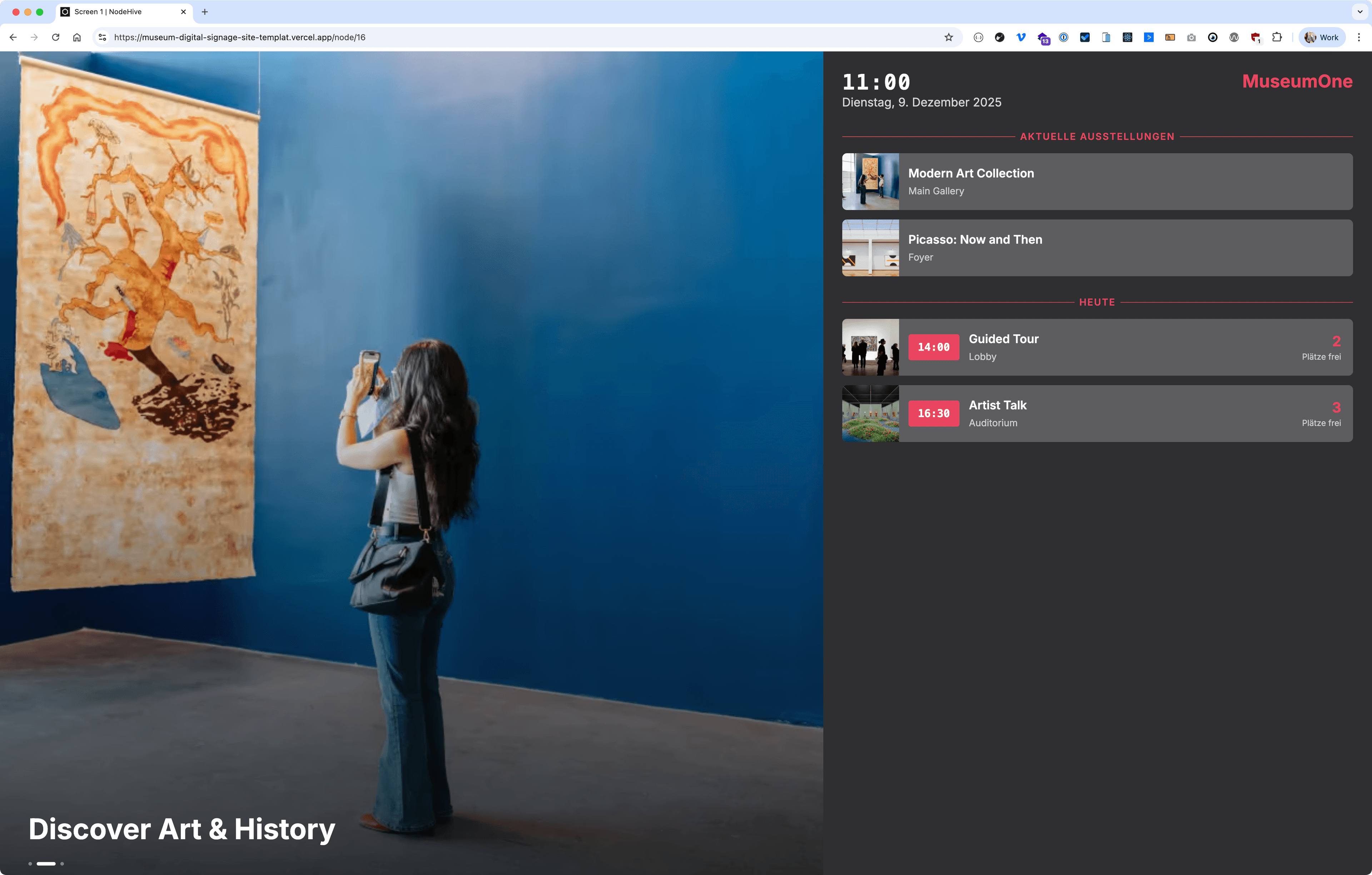 Digital Signage Site Template